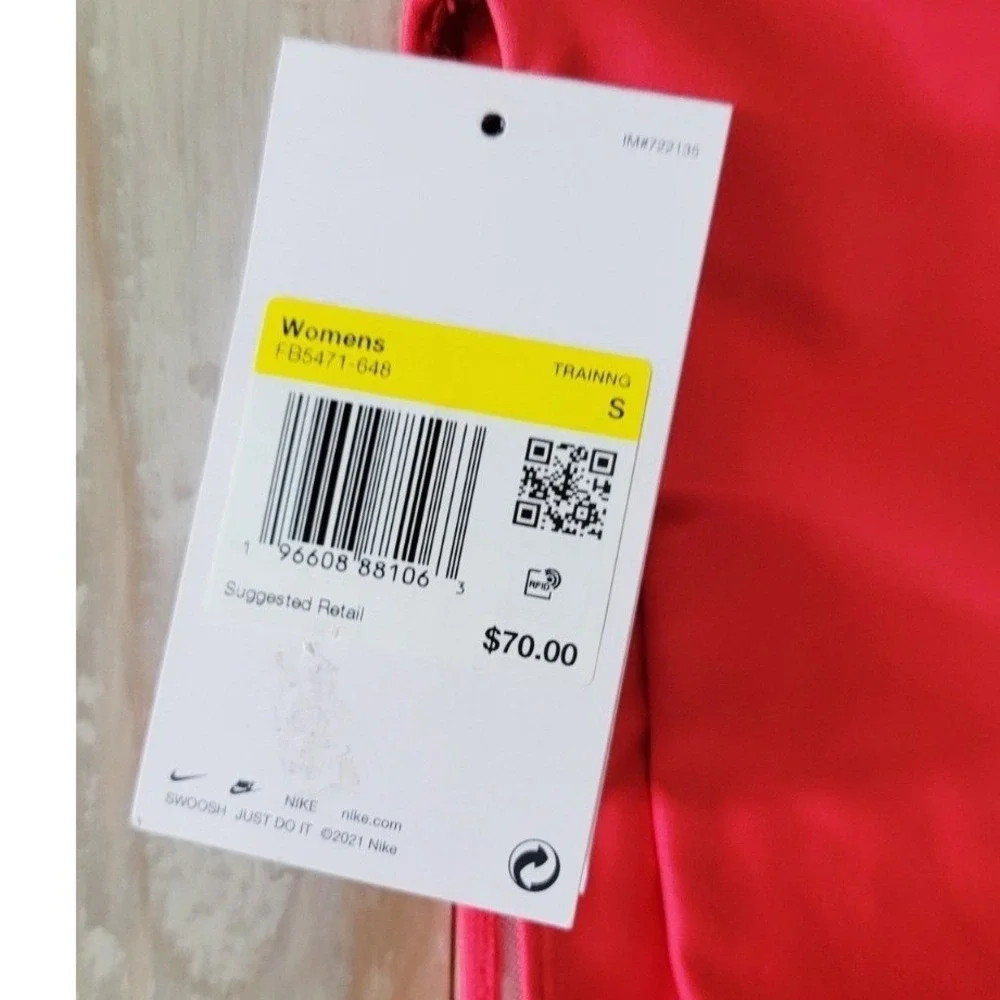 Nike One Womens S High Rise 7/8 Training Leggings Red/Pink‎ NWT RV $70